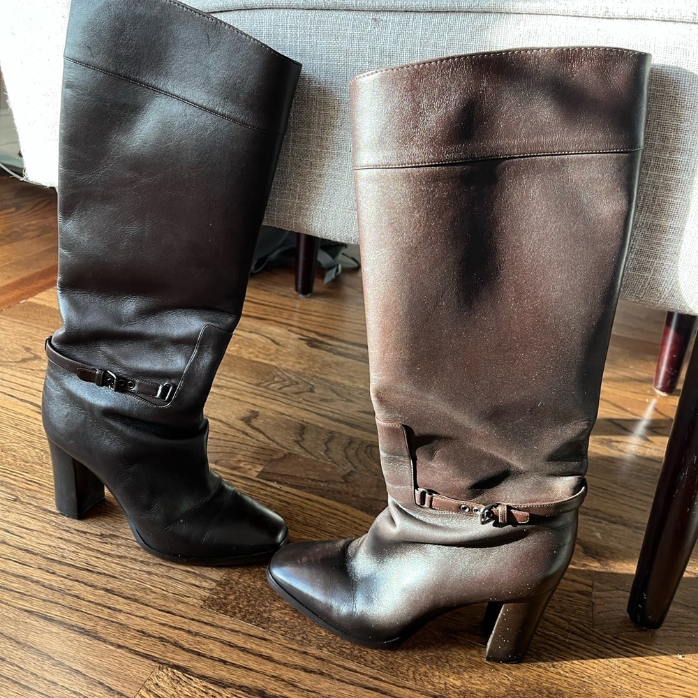 Brown leather Christian Louboutin boots